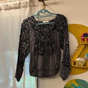 Bohemian Long Sleeve Blouse